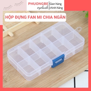 Hộp đựng fan mi chia ngăn 10 ô có thể tháo rời