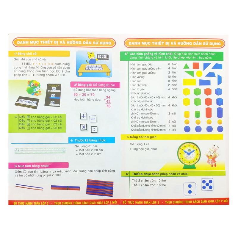 Bộ Thực Hành Toán Và Bộ Hình Khối Lớp 2 Chương Trình Mới Mic Camshop