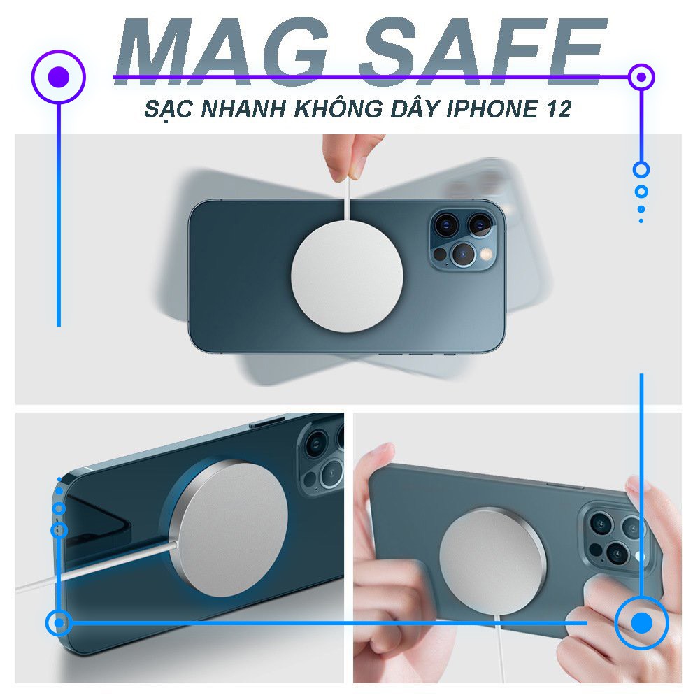 Đế sạc Mac Safe iPhone 12 không dây