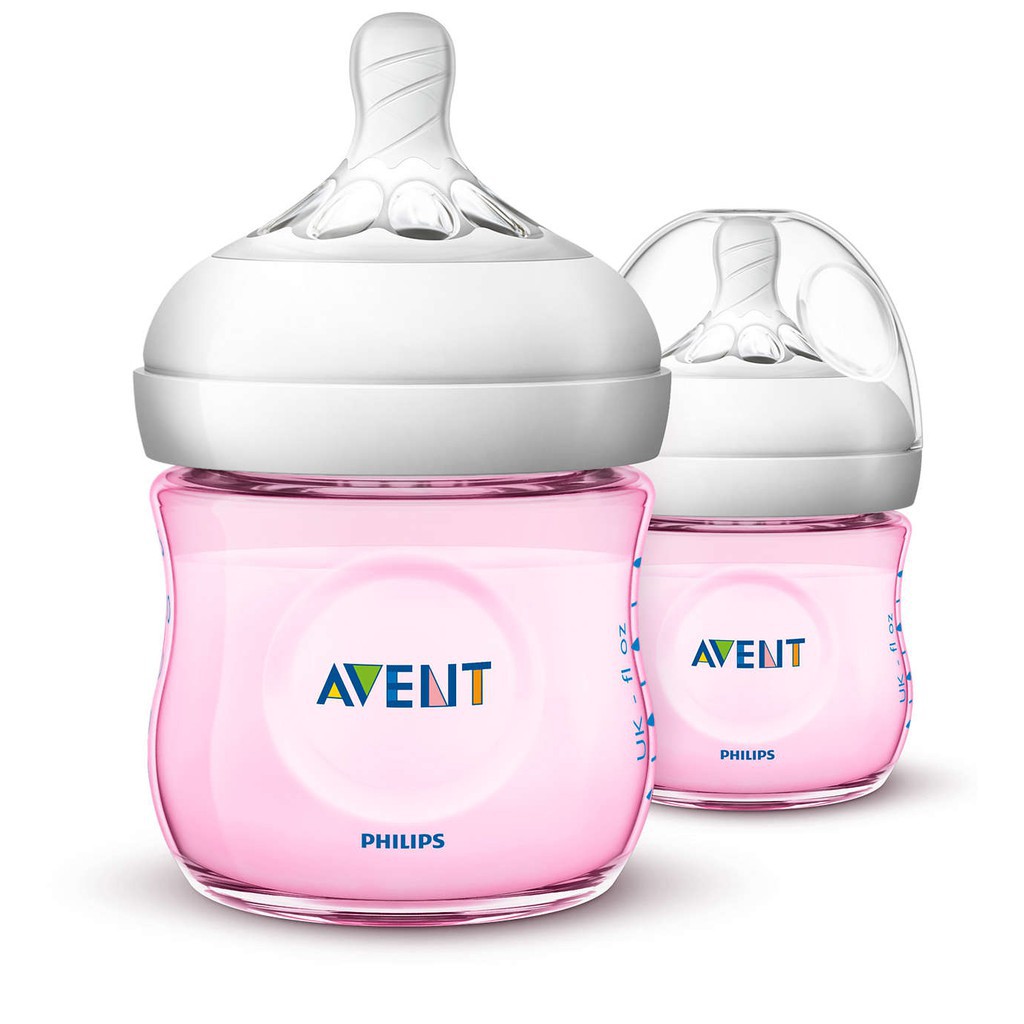 Bình sữa Philips Avent Natutal màu hồng 125ml