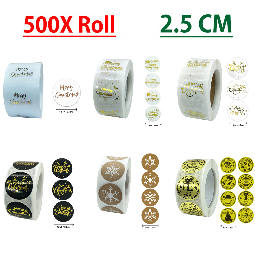 500 Miếng Dán Chữ Thank You 2.5cm Trang Trí Giáng Sinh