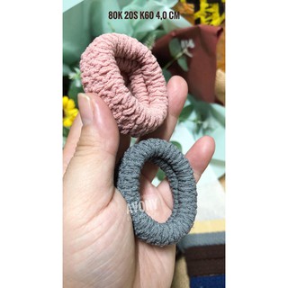 set 20 sợi thun cột tóc trơn - chun buộc tóc loại tốt (d = 4.0 cm)