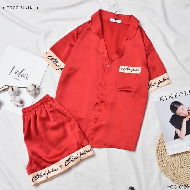 𝑪𝑶𝑪𝑶 𝑩𝑰𝑲𝑰𝑵𝑰 Bộ Đồ Ngủ - Đồ Mặc Nhà Lụa Satin ( VCC20007 ) bộ lụa cộc tay | BigBuy360 - bigbuy360.vn