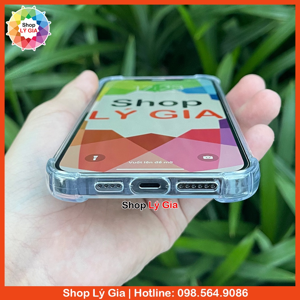 Ốp lưng trong suốt chống sốc cho iPhone 15 Pro Max/14 Plus/13 Pro Max/12/12 Pro Max/11/11 Pro Max /X/XR/XS Max/8/7/6