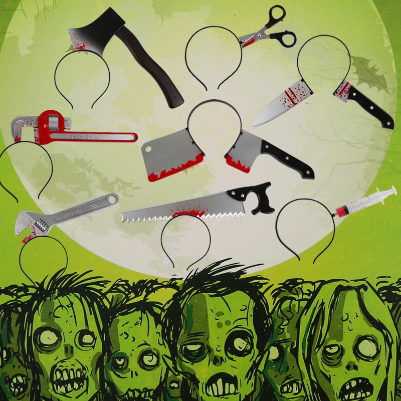 Băng Đô Cài Tóc Hóa Trang Halloween Hình Dao Kinh Dị