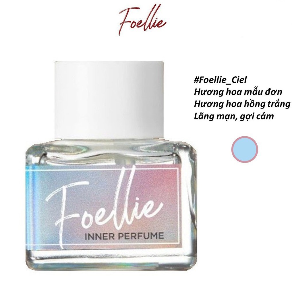 Nước hoa vùng kín FOELLIE hương thơm lãng mạn và gợi cảm Eau De Innerb Perfume 5ml - Ciel (MÀU BẠC - CHE TÊN)