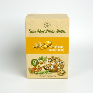 SỮA HẠT DINH DƯỠNG PHÚC HIẾU DÀNH CHO CẢ GIA ĐÌNH ( LOẠI BỔ SUNG TINH BỘT NGHỆ ) - HỘP 400G