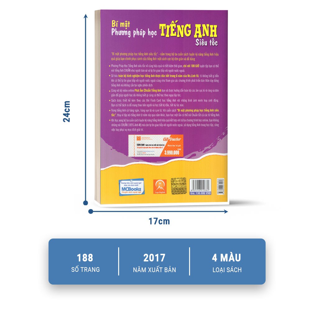 Sách - Bí Mật Phương Pháp Học Tiếng Anh Siêu Tốc - Tự Tin Giao Tiếp Với Người Nước Ngoài  - MCB