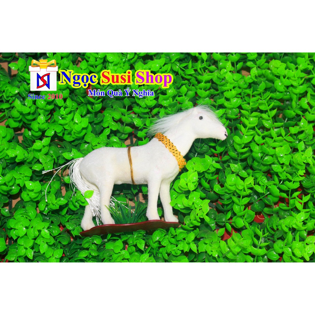 NGỰA LẮC ĐẦU ĐỂ XE HƠI SIZE NHỎ 15CM [LÔNG NHUNG]