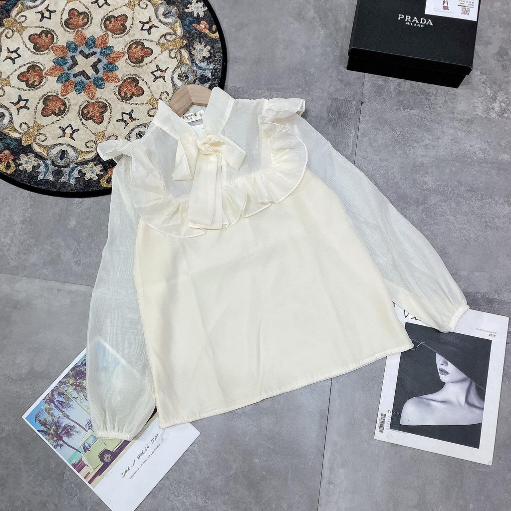 Áo tơ cổ Bèo xinh xắn (kèm ảnh thật,video) | BigBuy360 - bigbuy360.vn