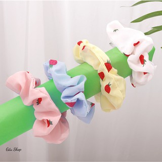 Cột tóc scrunchies dâu tây dễ thương❤️scrunchies quả dâu siêu đẹp