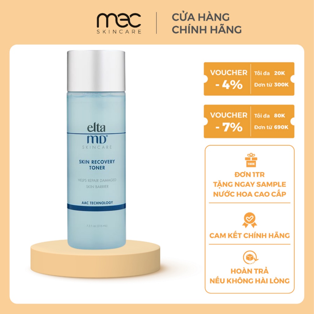 [AUTH - ĐỦ BILL] Nước hoa hồng phục hồi da Elta MD Skin Recovery Toner 215ml / 1822