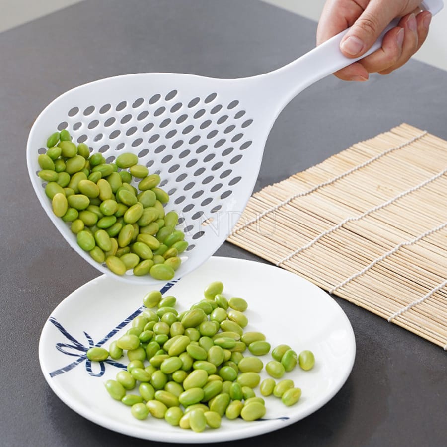 Muôi Thủng Ăn Lẩu - Muỗng Nhựa Thủng Nhúng Đồ Ăn Size Lớn Chịu Nhiệt Cao