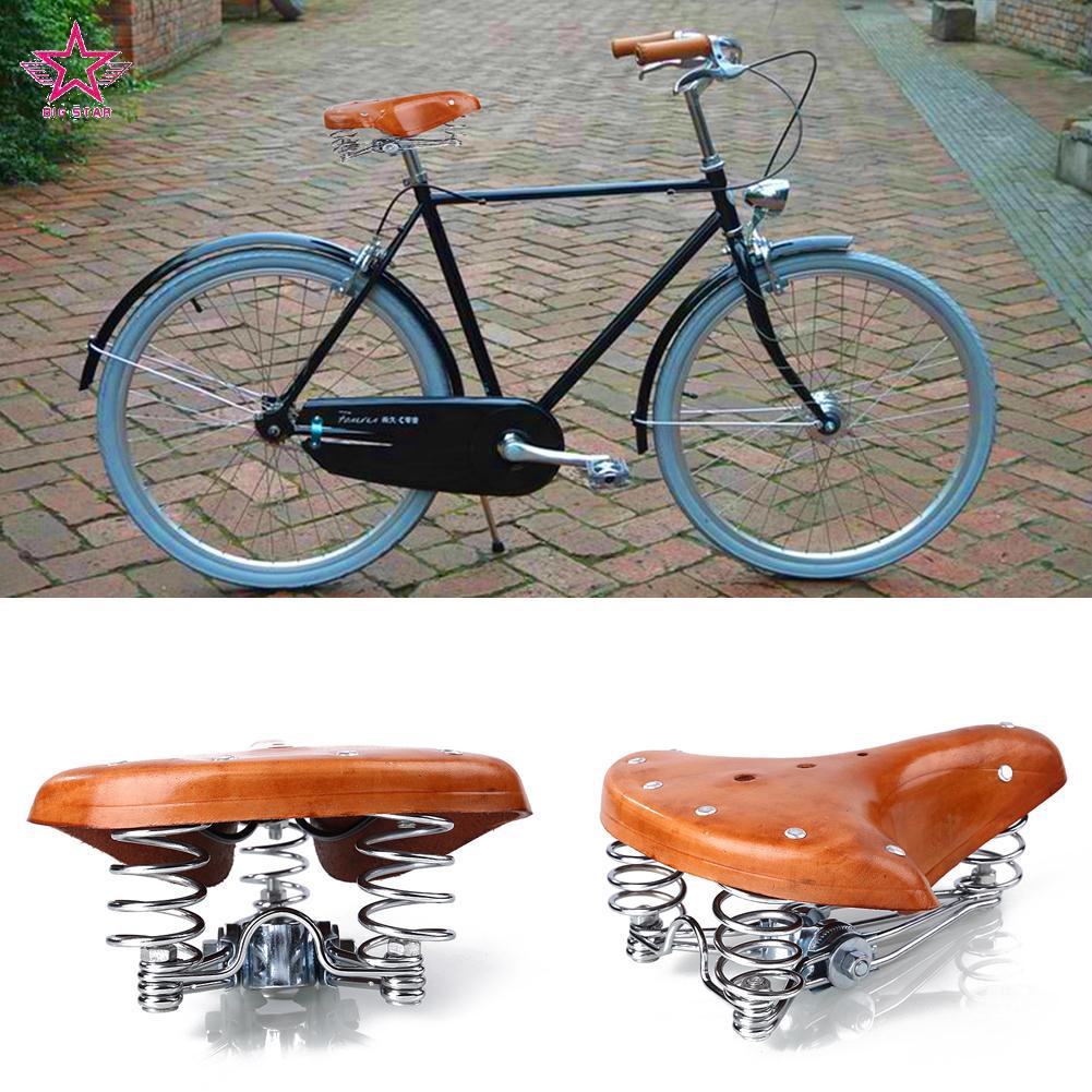 Yên xe đạp bằng da bò siêu bền phong cách retro