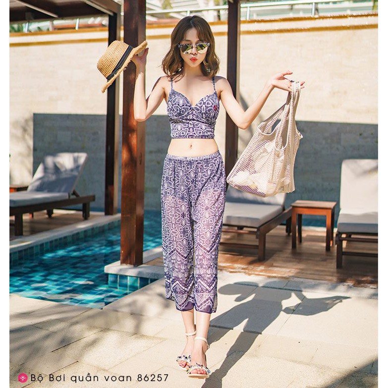 Bikini 2 mảnh quần voan  đan dây lưng CỰC XINH mã 86257 | BigBuy360 - bigbuy360.vn