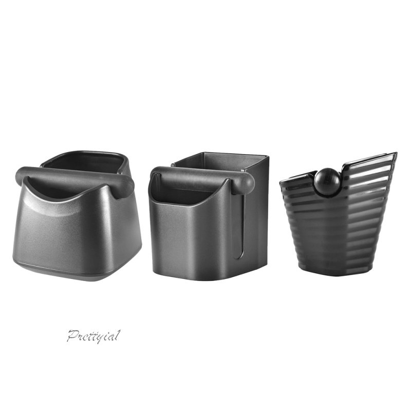 [PRETTYIA1]Coffee Knock Box Grind Container Espresso Bin Anti Slip Knock Bar Style01