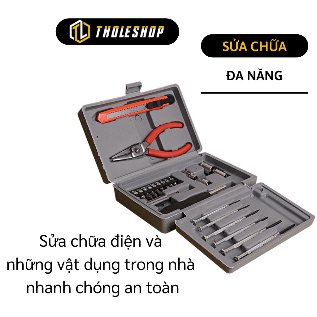 Bộ dụng cụ sữa chữa 24 món đa năng gồm kìm, tua vít, dao rọc giấy, 16 đầu, 6 vít nhỏ 2411
