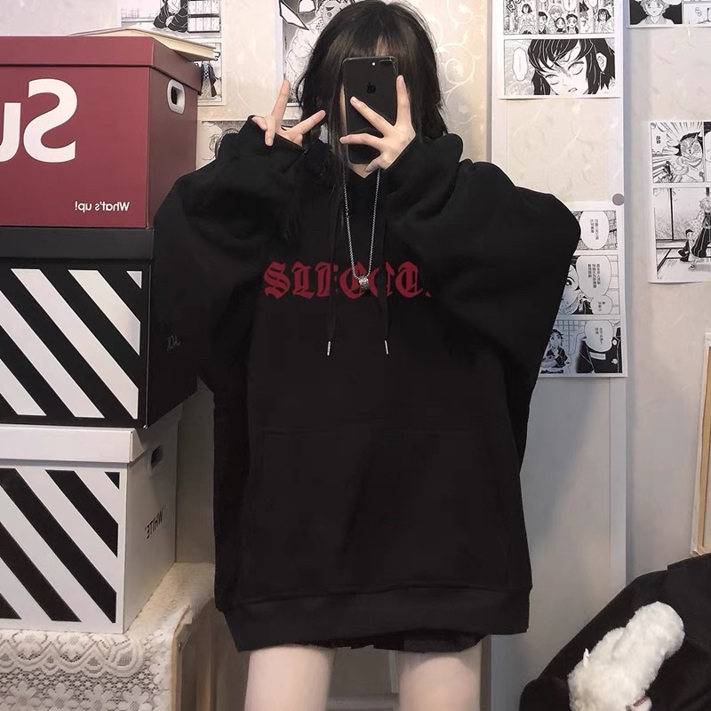 Áo Hoodie SLECCTER Chữ Tàu Nỉ Bông Tay Dài Unisex