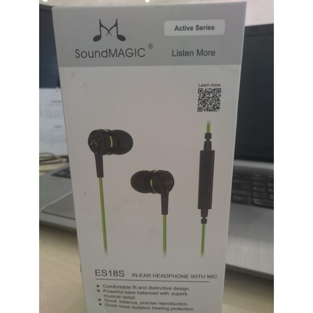 Tai Nghe Nhét Tai Soundmagic Es18S Màu Xanh Lá Kèm Mic