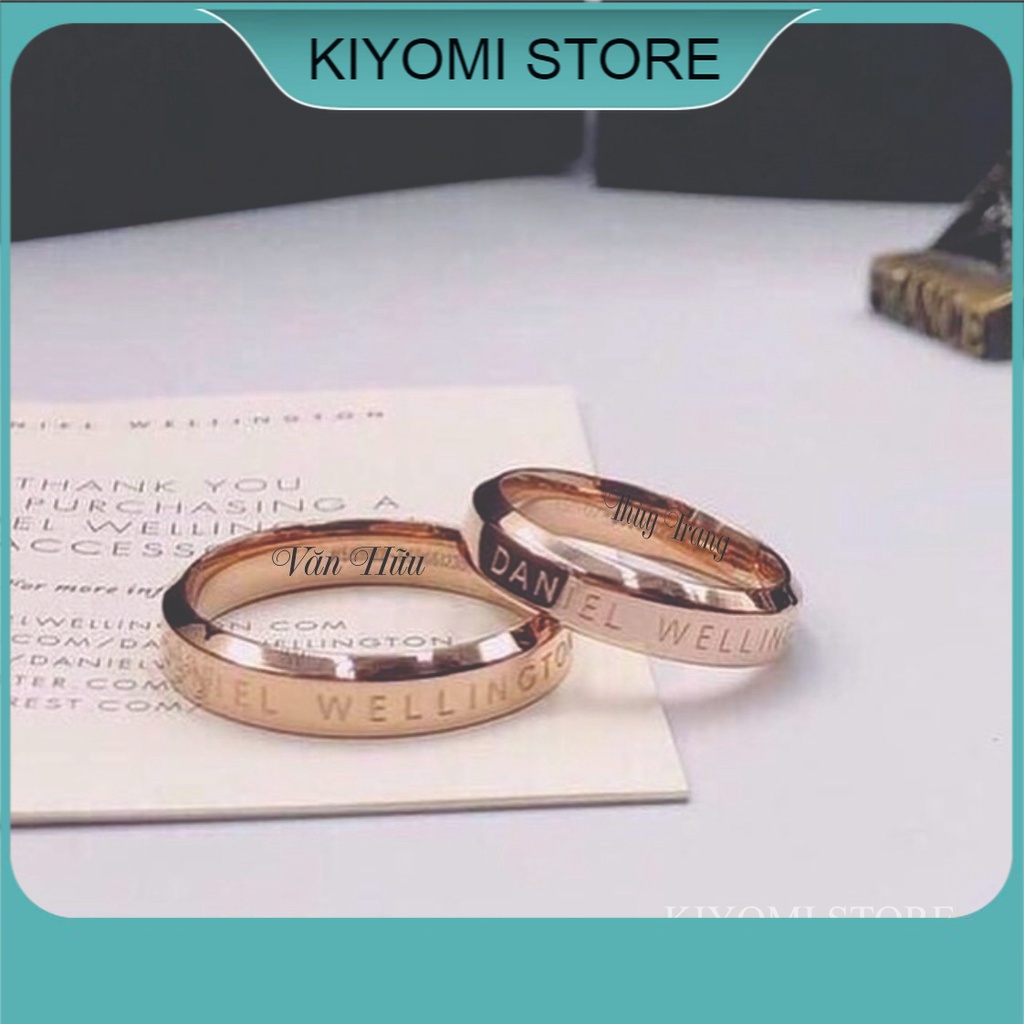 Nhẫn Khắc Tên Theo Yêu Cầu Thép Không Gỉ Bảo Hành Trọn Đời KIYOMI STORE