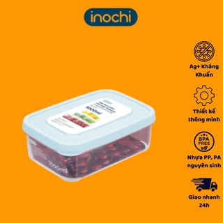 Hộp thực phẩm chữ nhật 1000ml inochi, chịu nhiệt, đựng thức ăn, thực phẩm, dụng cụ - Giao màu ngẫu nhiên