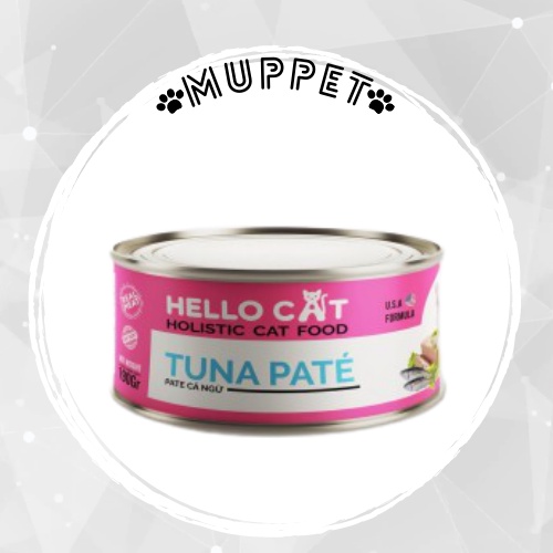 Pate Hello Cat Vị Cá Ngừ Lon 190g - Pate Cho Mèo Từ 2 Tháng Tuổi