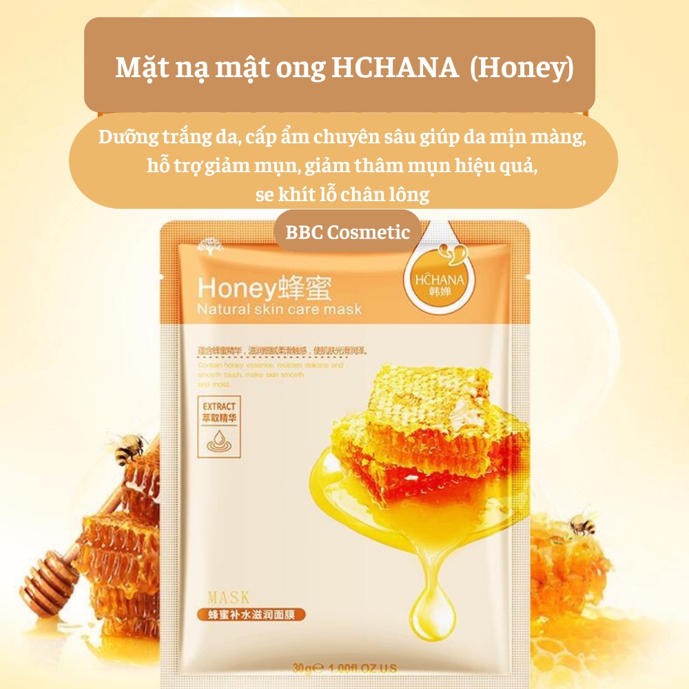 Mặt nạ hoa quả HCHANA dưỡng trắng da chống oxi hóa hỗ trợ giảm mụn - BBC Cosmetic