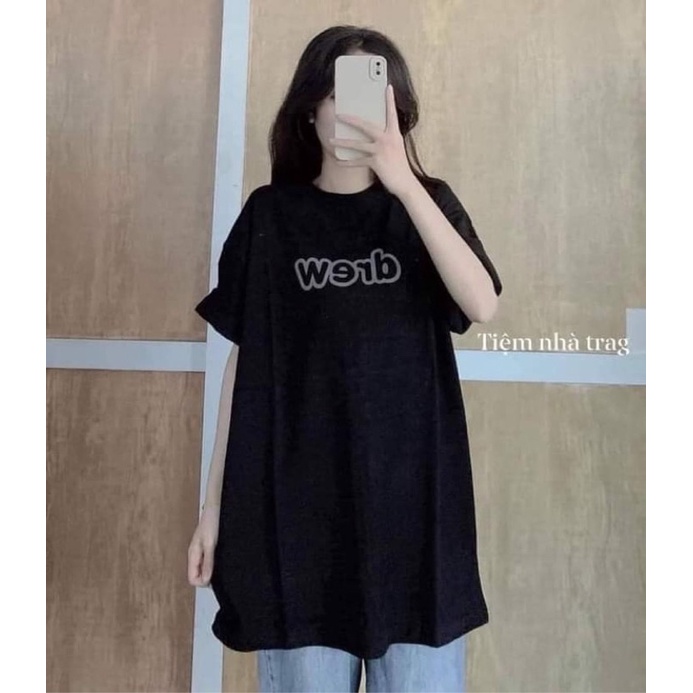Áo phông logo Drew unisex, áo thun nam nữ vải cotton thoáng mát