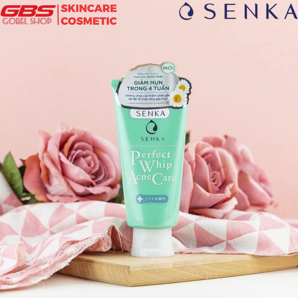 Sữa rửa mặt dành cho da mụn Senka Perfect Whip Acne Care