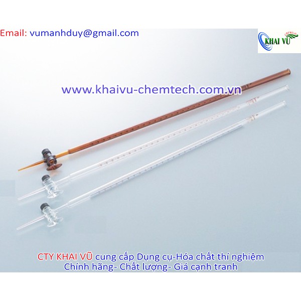 Burette (buret) chuẩn độ trắng