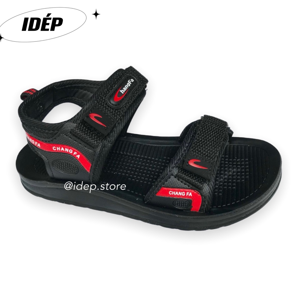 Giày sandal nữ quai ngang dán CHANGFA GL032, đế da PU đúc cao cấp siêu bền đi làm, đi học đi mưa 𝐢𝐃𝐄́𝐏