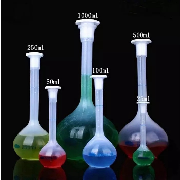 Bình định mức - Bình định mức bằng NHỰA các loại 50ml 100ml 250ml 500ml 1000ml màu trắng: