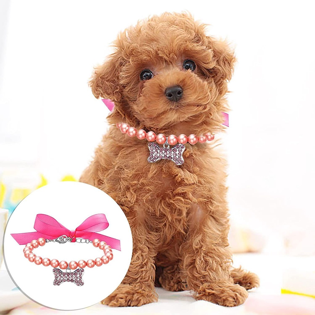 SUSANS Pet   Necklace Cute Bow Collar Cat Accessories Small Pet Kitten Tie