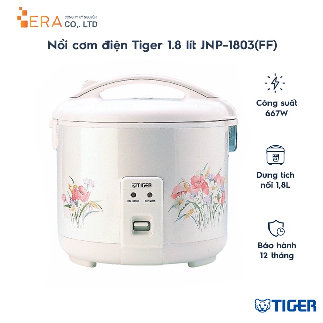 [Mã ELHADEV giảm 4% đơn 300K] Nồi cơm điện Tiger JNP-1803FF / JNP-1803NA dung tích 1.8L