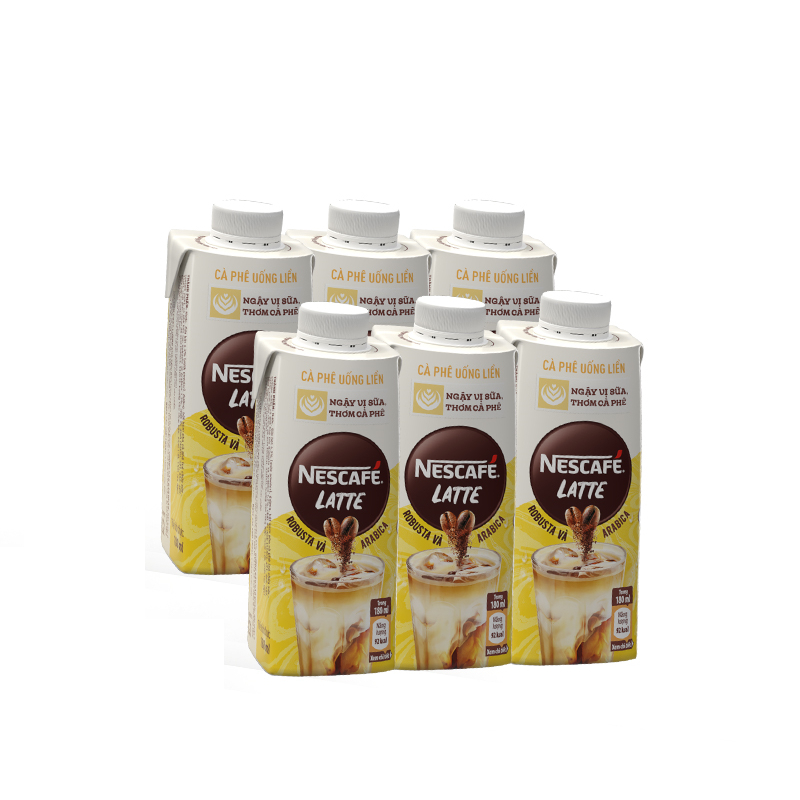 Lốc 6 hộp cà phê uống liền Nescafé® Latte