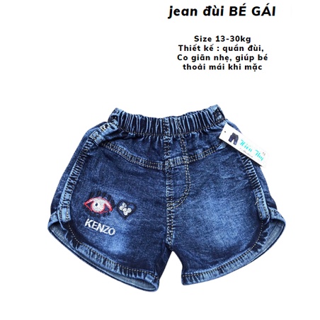Quần jean đùi cho bé gái size 13-35kg