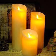 bộ 3 cây nến điện tử có ngọn lắc lư (5x10 ,5x12.5 ,5x15)