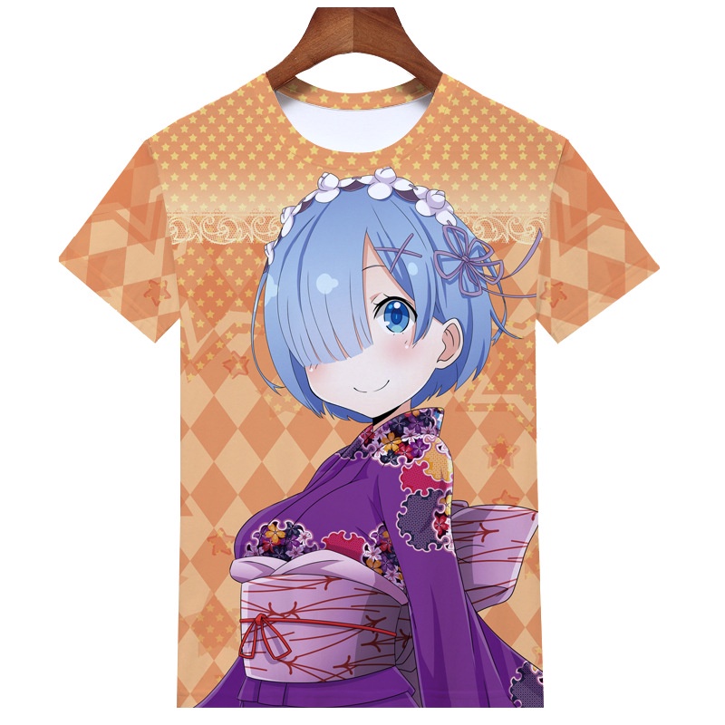 Áo Thun Tay Ngắn in Chữ Life in Another World from Zero Ram Thời Trang Mùa Hè Cho Nam Và Nữ