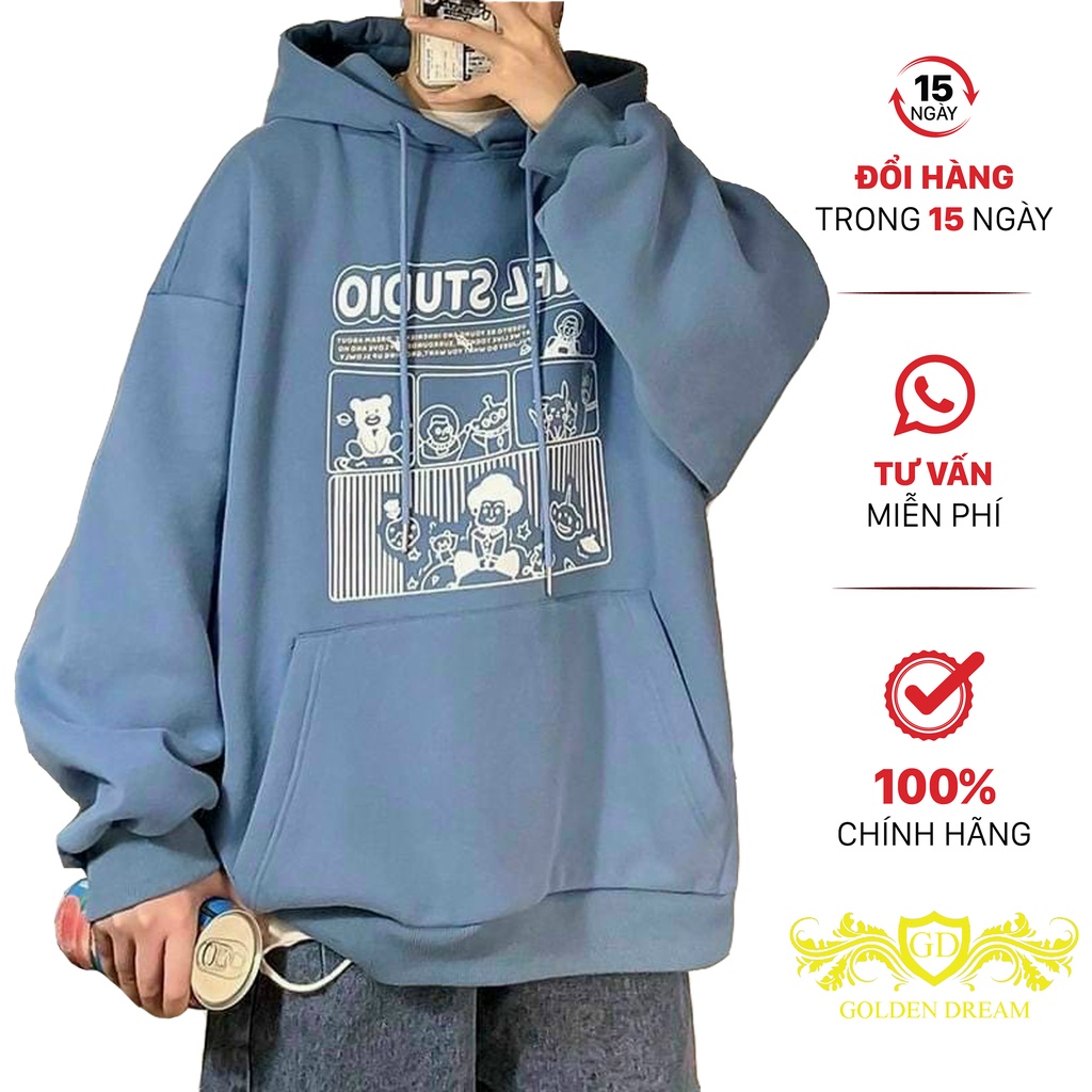 Áo Hoodie Nam Nữ UNISEX IN STUDIO GOLDEN DREAM Form Rộng Chất Nỉ Ngoại Dày Dặn Cực Đẹp Cực Ngầu