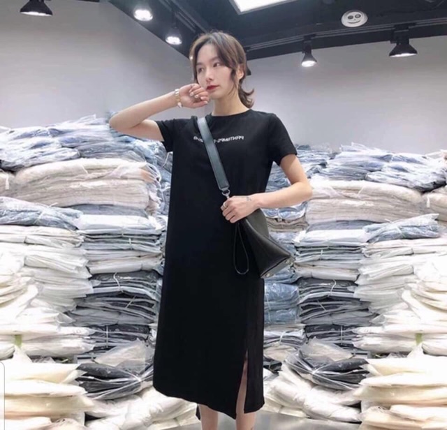 Váy chữ xẻ 2 màu