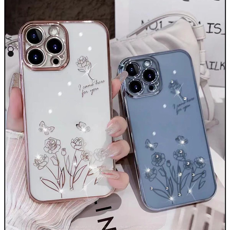 Ốp Điện Thoại TPU Mềm Trong Suốt Chống Sốc In Họa Tiết Hoa Cho iPhone 13 12 Pro Max 11 Pro Max 13pro 12pro