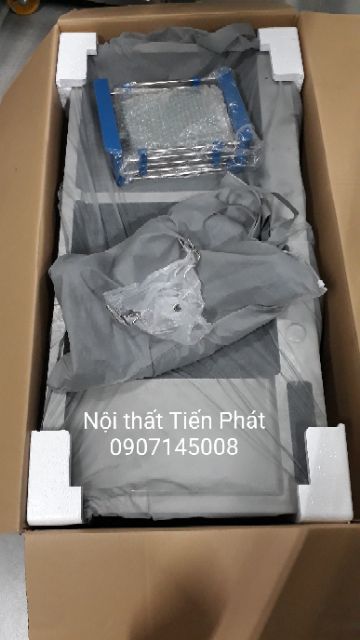 Bộ bồn đúc inox 304 2 hộc 1 cánh kèm chân