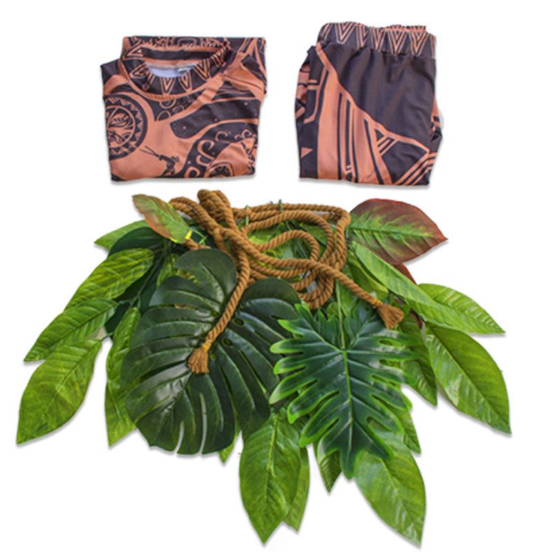 Set Đồ Hoá Trang Moana Gồm Áo Thun Và Quần Cho Người Lớn Trẻ Em