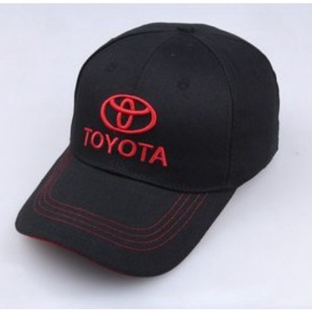 Mũ nón kết Lưỡi Trai Chất Liệu Cotton Cao Cấp In Logo Toyota cho xe hơi ô tô Vios Innova Fortuner Camry Corolla Altis