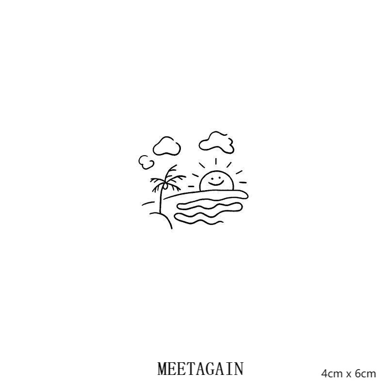 Hình xăm dán tạm thời 15 ngày chống thấm nước 4cm x 6cm S-040 chất lượng cao