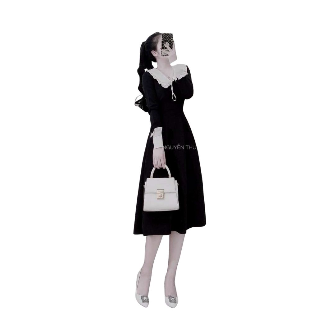 Váy nữ thiết kế dáng suông dài, ngắn màu đen dự tiệc sang chảnh HN Clothing | BigBuy360 - bigbuy360.vn