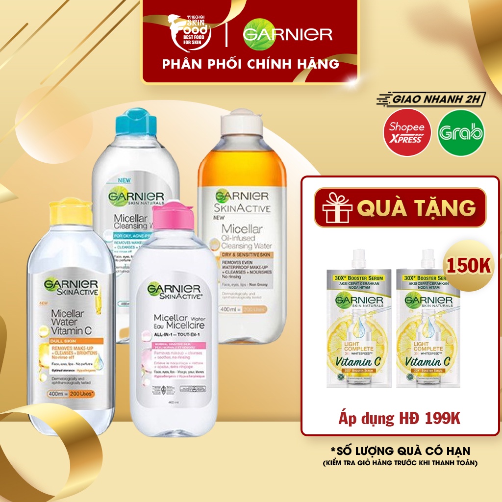 Nước Tẩy Trang làm Sạch Sâu Garnier Micellar Cleansing Water