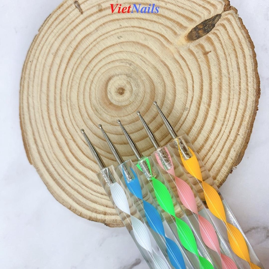 Bộ 5 Bút Chấm Bi Đủ Size - Bút Chấm Bi Vẽ Trang Trí Nail Hai Đầu.
