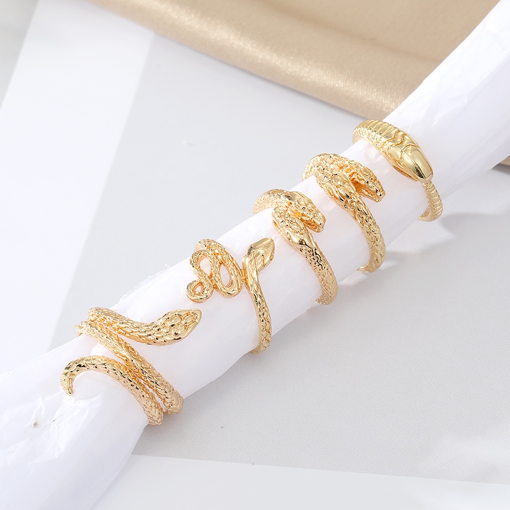 Set 5 Nhẫn Hình Rắn Thời Trang Dành Cho Nữ