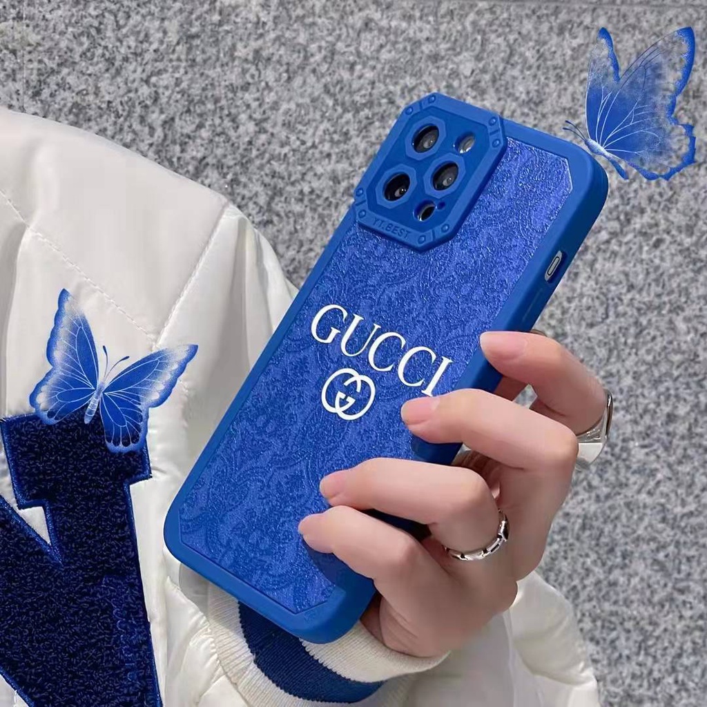 Ốp lưng iphone Gu.ci bảo vệ camera cạnh vuông in hoạ tiết hoa Xs max 11promax 12 12pro 12promax 13 13pro 13promax DT16